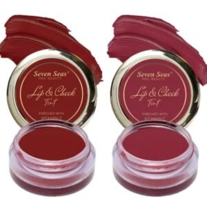 Seven Seas Lips & Cheeks Tint | Mandy & Fire Brick | Enriched with Vitamin C | For Lips, Cheeks & Eyes | 8g | Pack of 2