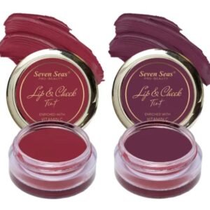 Seven Seas Lips & Cheeks Tint | Mandy & Wine Berry | Enriched with Vitamin C | For Lips, Cheeks & Eyes | 8g | Pack of 2