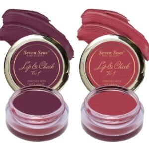 Seven Seas Lips & Cheeks Tint | Wine Berry & Hippie Pink | Enriched with Vitamin C | For Lips, Cheeks & Eyes | 8g | Pack of 2