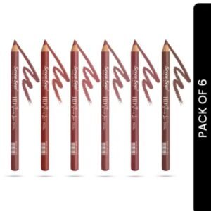 Seven Seas HD Sharp Line Lip Liner | Matte | Transfer-Proof | Long-Lasting | Highly Pigmented | Shades: Nudy Mauve, Ever Nude, Trendsetter, Velvet Nude, Melting Mocha & Warm Coffee | Pack of 6