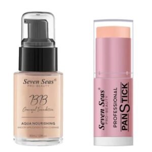 Seven Seas BB Graceful Foundation + Seven Seas Professional Pan Stick Concealer (Skin) | Pack of 2 Combo