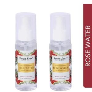 Seven Seas Face Moisturising Rose Water | Natural Skin Toner | Hydrating & Refreshing | Pack of 2 | 120ml Each