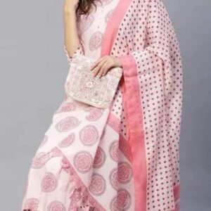 Women Pink Notch Neck Kurta Set with Dupatta and Palazzo
