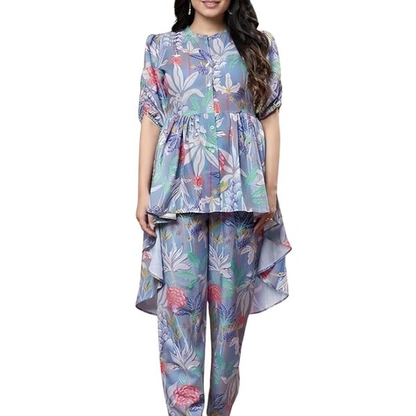 Women's Ethnic Jaipuri Straight Kurta Set with Palazzo Pants – Sizes S to 3XL